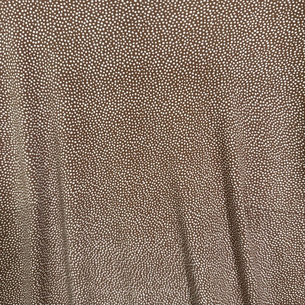Adrianna Papell Blouse Top Size 1X Polka Dot Taupe Neutral Stretch 3/4 Sleeve - Picture 5 of 10